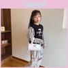 Trendige Unisex Koreanischer Stil Kinder Eimer Tasche Stilvolle Stoff Buchstaben Lässige Reisetasche