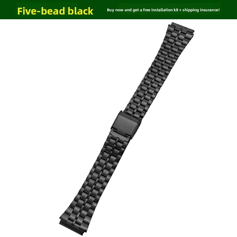 A168 Stainless Steel Case For Casio Electronic Watch A168W A168WA-1 Modified Metal Bezel Watch Case+Strap Suit watchband+Tools