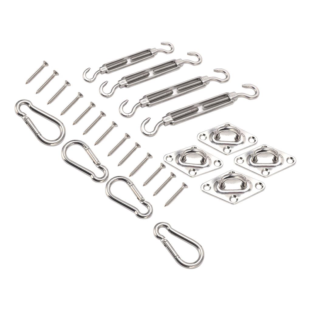 Edelstahl Sonnensegel Hardware Kit Spannschloss Federhaken Markisenbefestigungszubehör