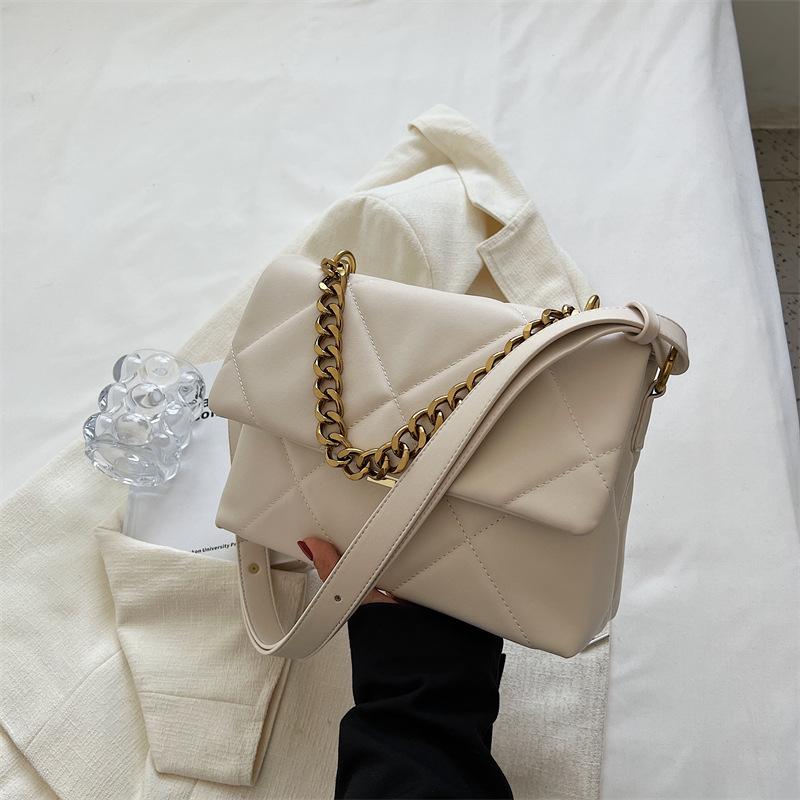 Retro High-End Tasche Damen Neu Herbst und Winter Rhombus Kette Kleine Quadratische Tasche Trendige Umhängetasche