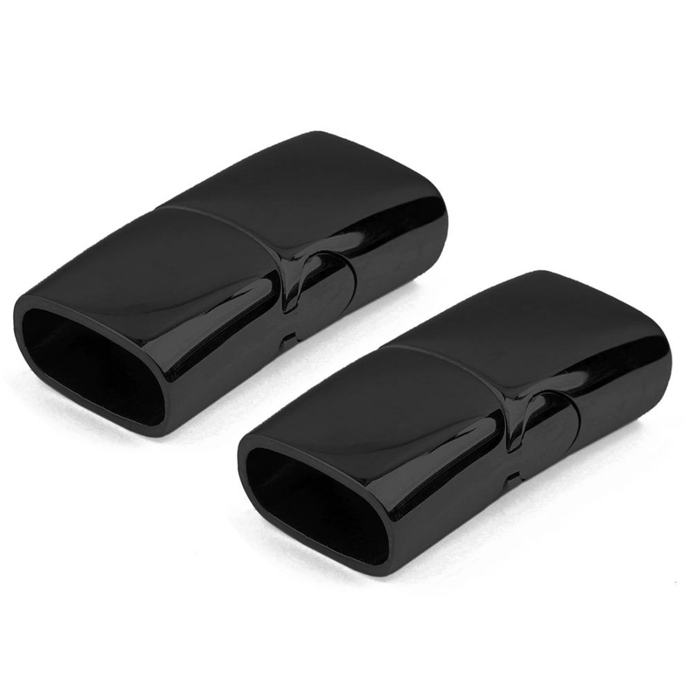 1pc Stainless Steel Magnetic Clasps Connector Leather Cord Magnet Lace Buckle Bracelet End Caps Bracelets Findings Jewelry