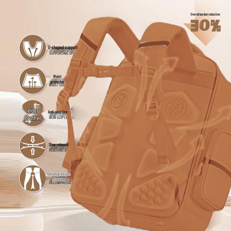 Capybara Decompression Backpack for Elementary Students Grades 1-6 - Lightweight, Large Capacity for Boys and Girls