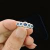 Fashion Jewelry Simulation Ruby Emerald Row Ring Women's Inlay Cultivation Treasure Index Finger Ring Personality Light Luxury