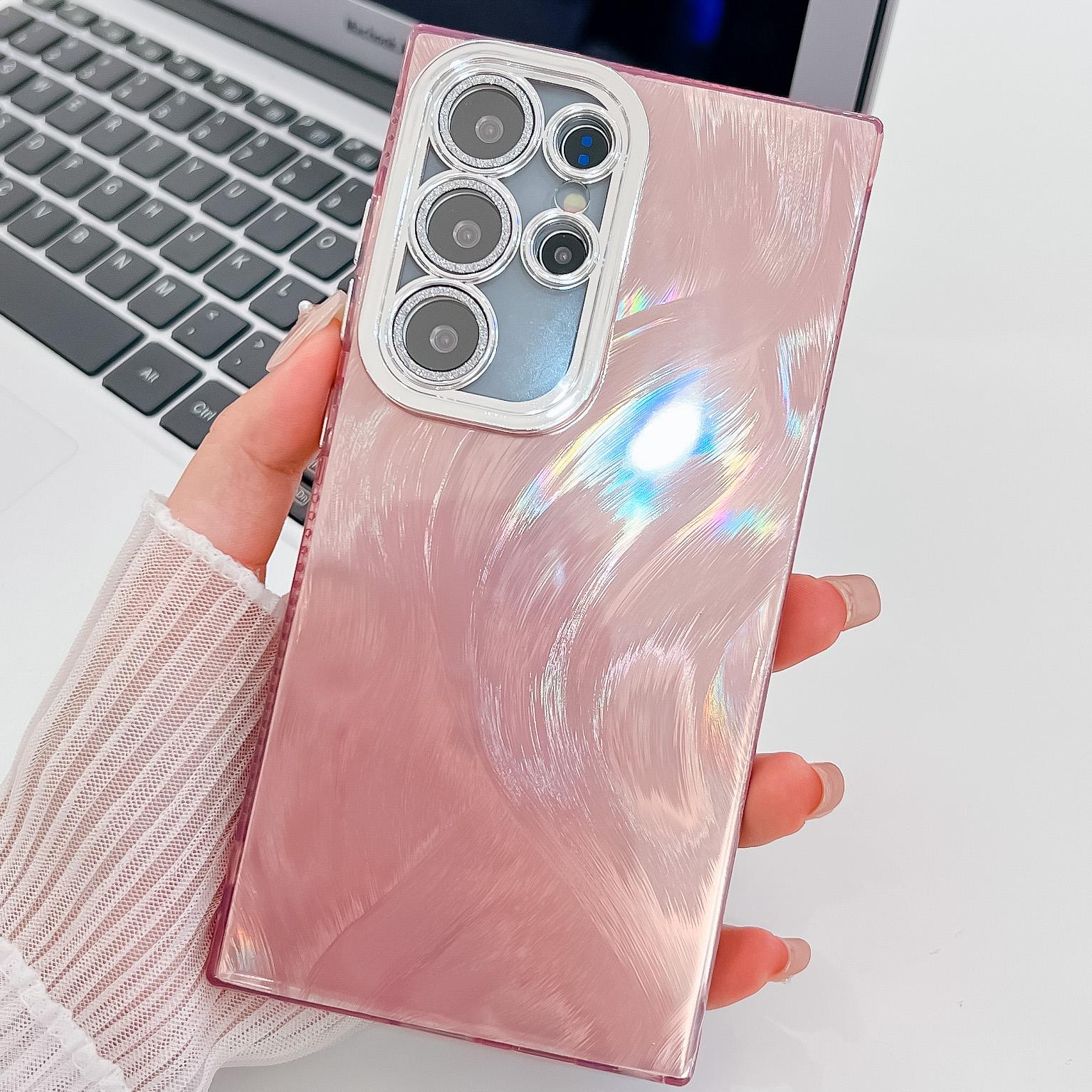 

Для Samsung Galaxy S25 Ultra Чехол IMD Дизайн Ударопрочный PC+TPU Чехол для телефона со стеклянной пленкой для объектива O