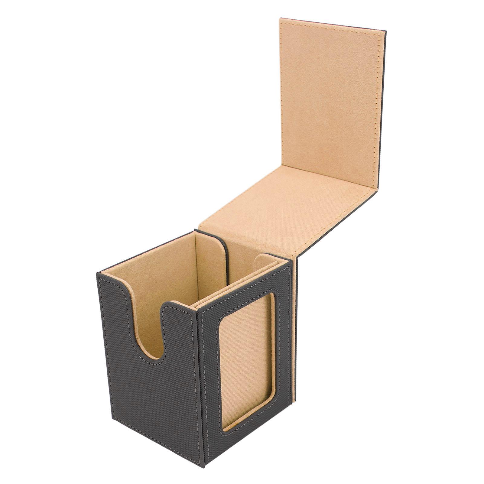 

Коробка для колоды карт из искусственной кожи с магнитным замком, отдельный чехол для колоды карт для 100 игровых карт цвета хаки хаки