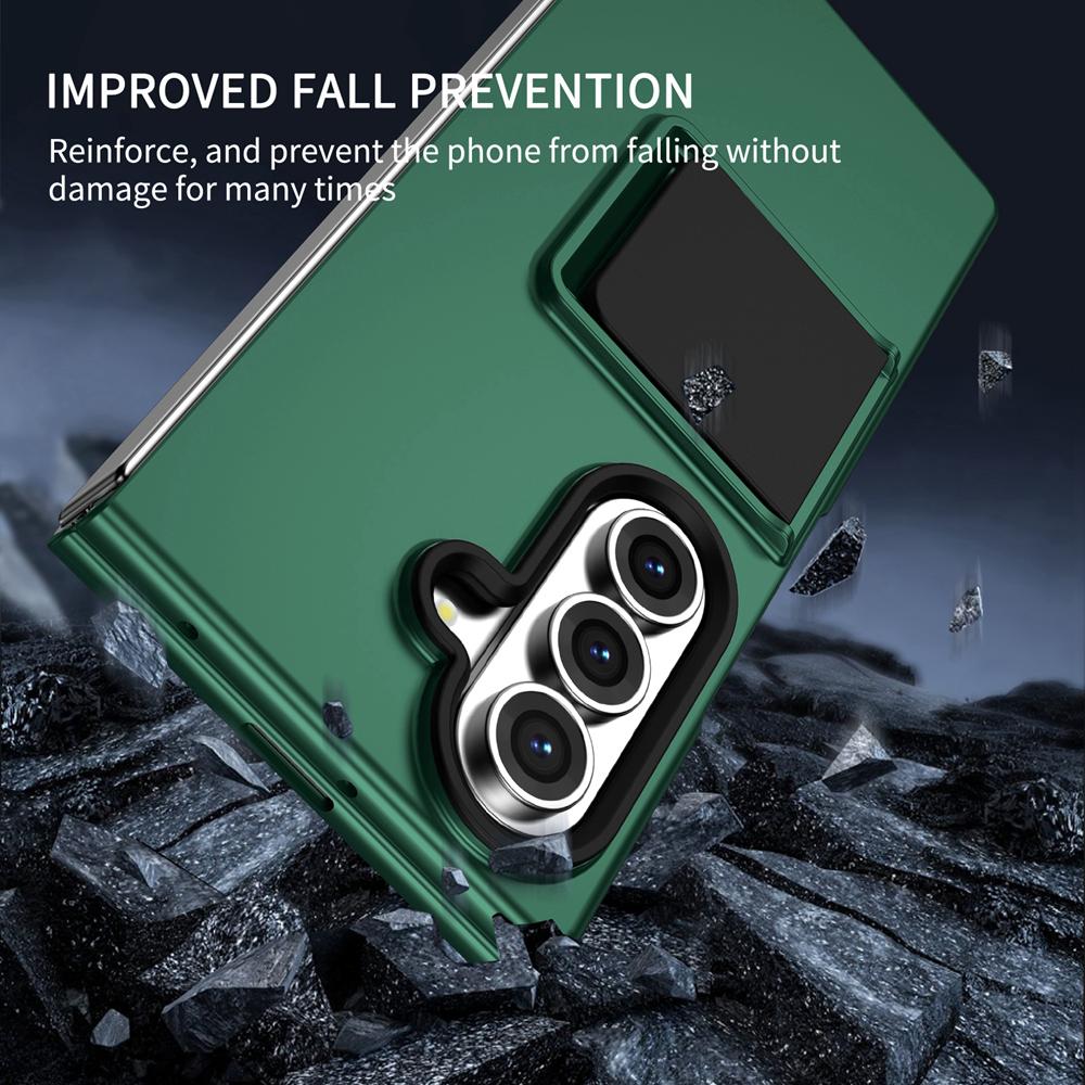 KEYSION Luxury Upright Live Stand Case for Samsung Galaxy Z Fold 7 5G Hard PC Shockproof Phone Back Cover for Galaxy Z Fold 7 5G