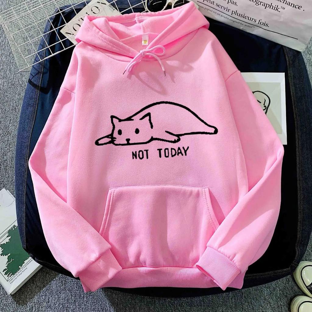 Autumn Winter Cat Print Hoodie Sweatshirt Unisex Couples Fashion Versatile Clothing Full Sleeve Other Styles from Mainland