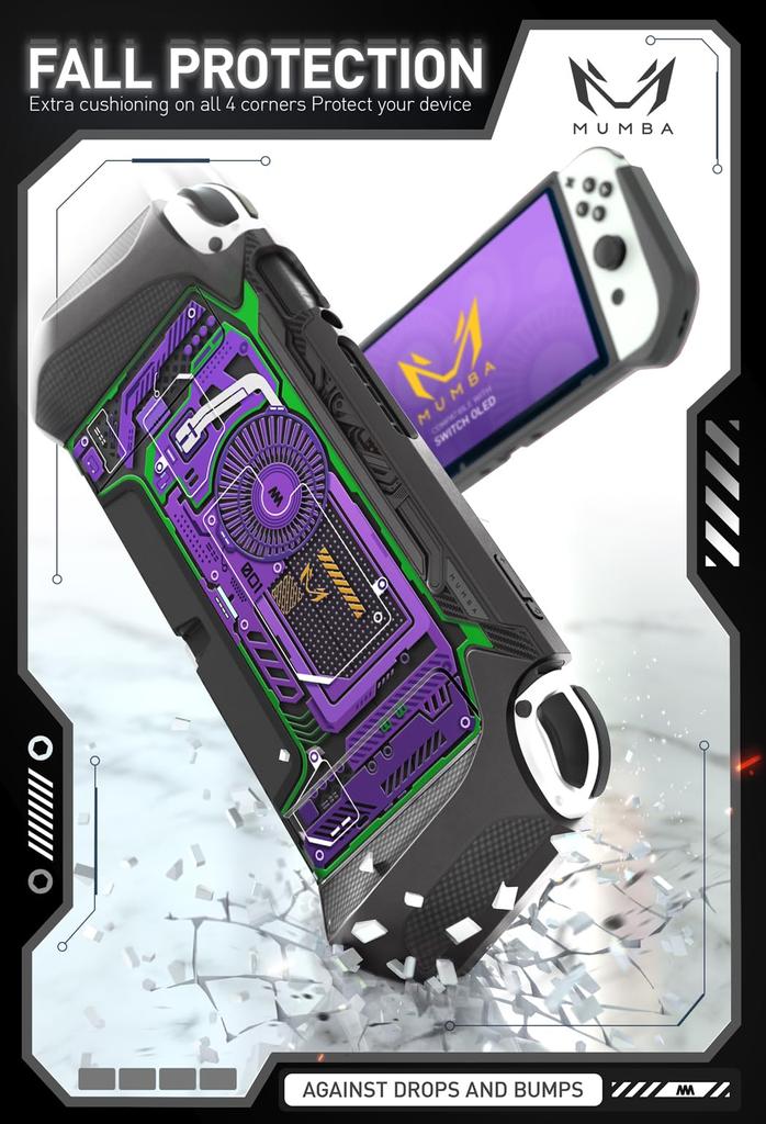Pouzdro Mumba Nintendo Switch OLED 2021 Organic EL Model TPU Grip Ochranný kryt Dokovatelné příslušenství Kompatibilní s Nintendo Switch OLED a ovladačem