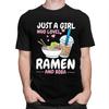 Custom Just A Girl Who Loves Ramen And Boba T Shirt for Men Tshirt Casual Tee Short Sleeve Tshirts Loose Fit