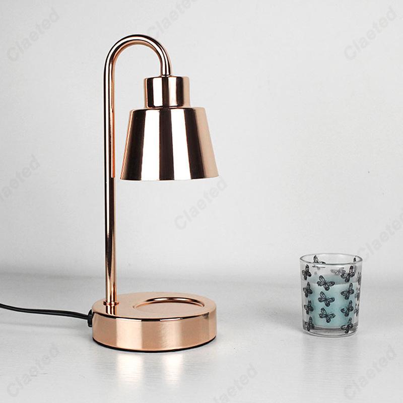 HOMZY Electric Candle Melting Table Lamp Retro Candle Heating Lamp Safe Candle Melt Warmer Light Dimming Switch for Bedroom Decoration