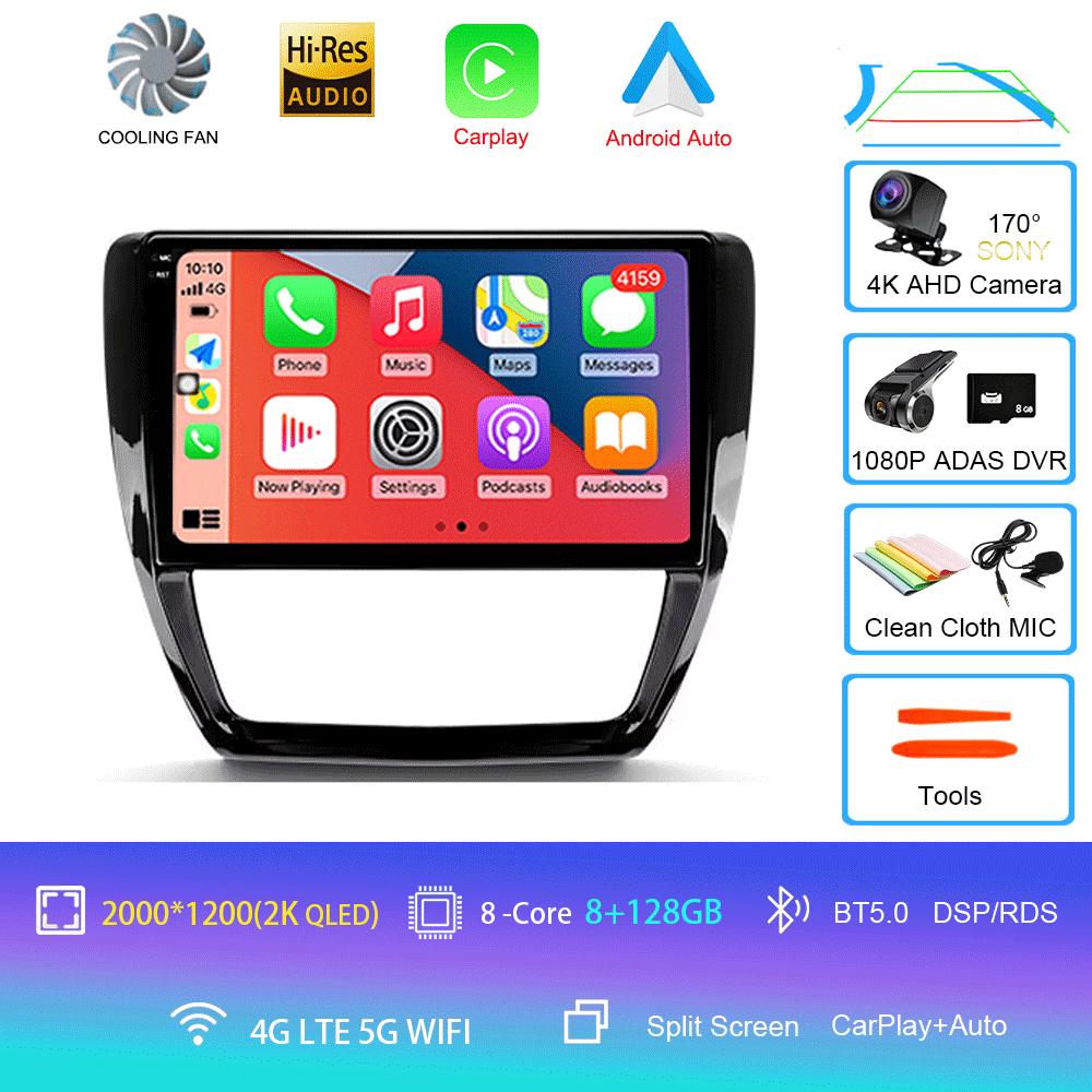For Volkswagen VW Sagitar Jetta 6 Bora 2011-2018 Car Radio Android 14 Navigation GPS Multimedia Player Stereo WiFi+4G Carplay BT