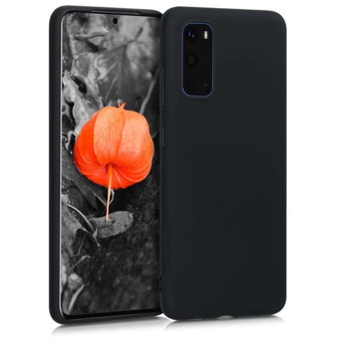 Coque - kwmobile - Samsung Galaxy S20 - Silicone noir mat - Protection intégrale - Design moderne