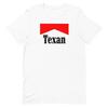 Texan Texas Pride White Graphic Tee Shirt Unisex T-shirt Unisex T-Shirt
