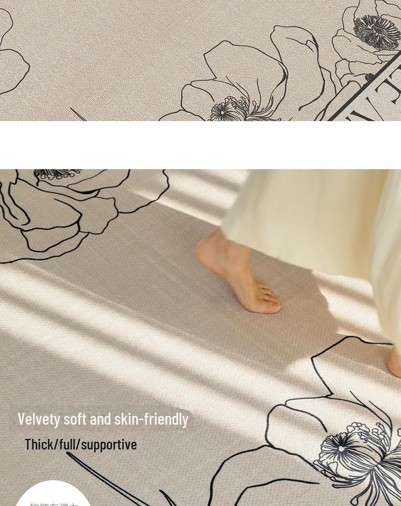 2025 Vintage French Living Room Carpet - Dirt-Resistant, Easy Care, Wash-Free, Light Luxury, High-End Floor Mat.