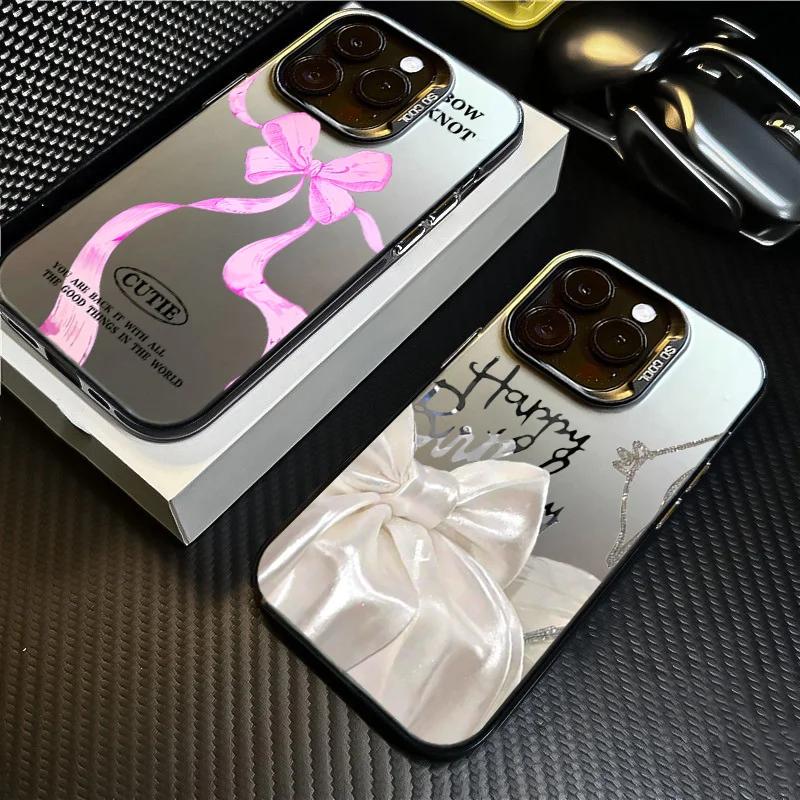 Luxury Silk Bow Glitter IMD Case for  POCO X6 X5 F6 F5 M6 Pro Mi 13T 12T 11T 14 13 12 11 Lite 5G NE 14T Pro Cover Cases