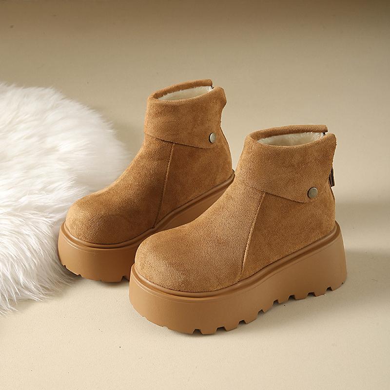 TUINANLE Newest Women Winter Snow Boots Slip on Short Boots Comfort Ankle Boots Faux Fur Lining Plush Boots