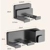 Hair Dryer Holder Water Proof ABS Wall Mounted Adhesive Blow Dryer Rack for Combs Hairpins Hair Dryer Nozzles