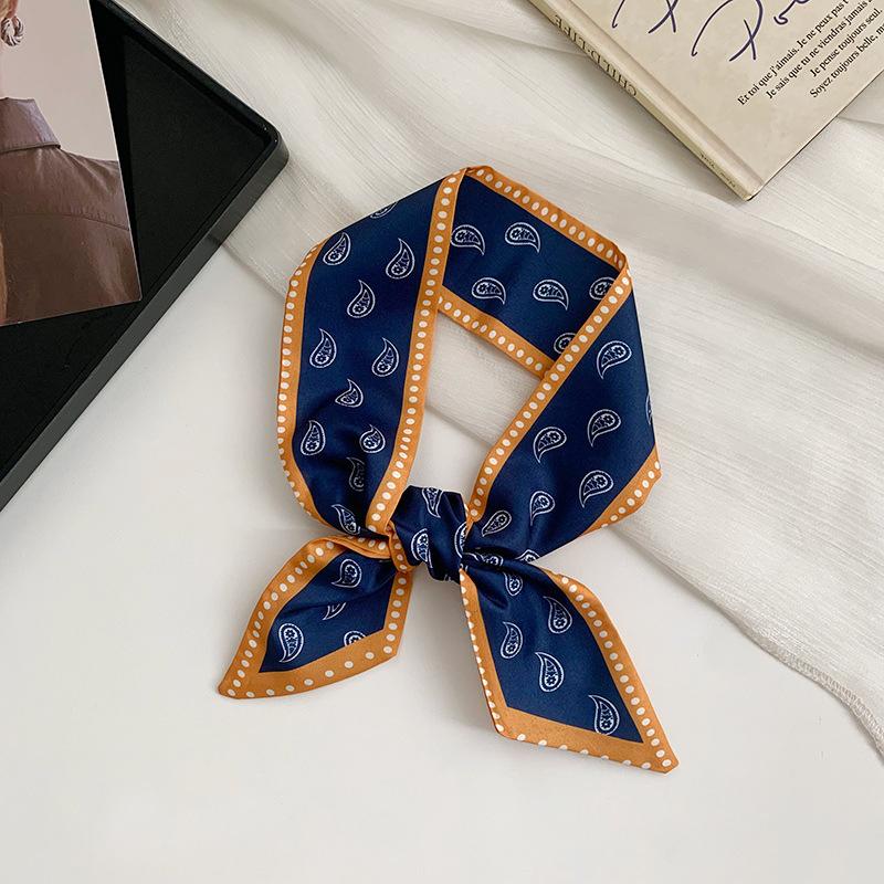 New long silk scarves, high-end spring and summer travel, tied hair, bag decoration, streamer, multi-functional fashion headband, tied hair