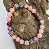 Attract Love Bracelet Women's Colorful Imperial Jasper and Rose Quartz Beaded Bracelets