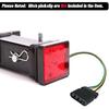 CZC AUTO Red Lens Trailer Hitch Cover with 12 LED Brake Light Fit 2" Receiver
