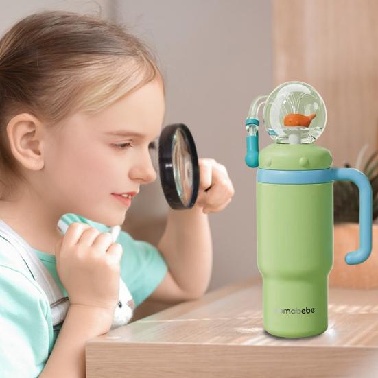 Velrybí fontánový kelímek 710ml Nerezový hrnek na pití se zábavným fontánovým efektem Nepropustný Kelímek se slámkou odolný proti rozlití pro děti dospělé