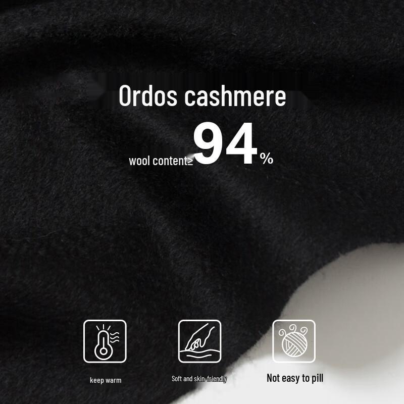 Hengyuanxiang Men's Solid Cashmere Blend Scarf