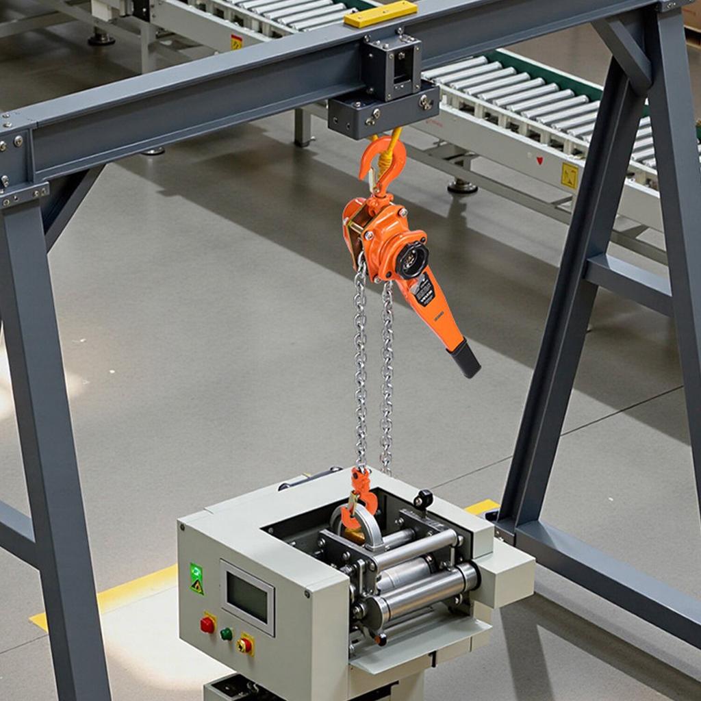 Manual Lever Chain Hoist, 1-1/2T 1500KG Capacity Heavy Duty Come Along, 6M Lift G80 Alloy Steel Chain With Dual Pawl Mechanical Brake, 360° Rotating