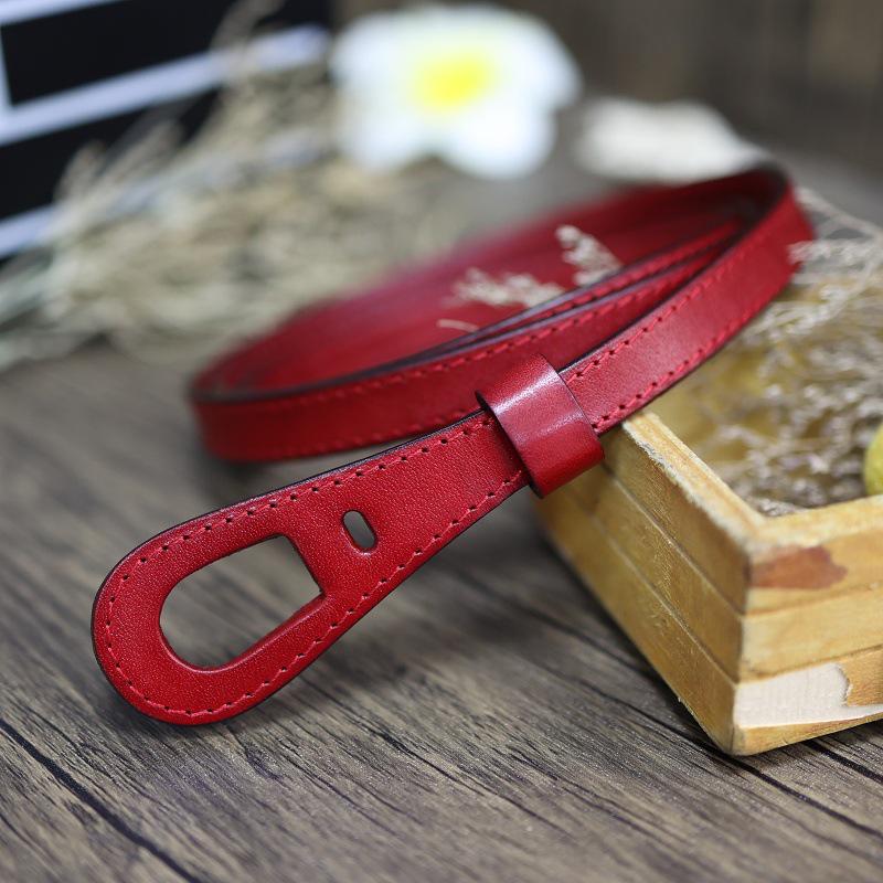 Cintura estiva da donna con nodo - Accessorio in vera pelle per stringere la vita, per abiti, gonne e maglioni