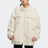 adidas Originals Women's White Sherpa Fleece Jacket HC6602
