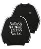 SHIRTER Unless Uo Do Sleeve Tape Sweatshirt (Sls022) Black