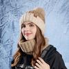 Winter Knit Hat And Scarf Set With Windproof Neck Protection For Women Outdoor Casual Wear