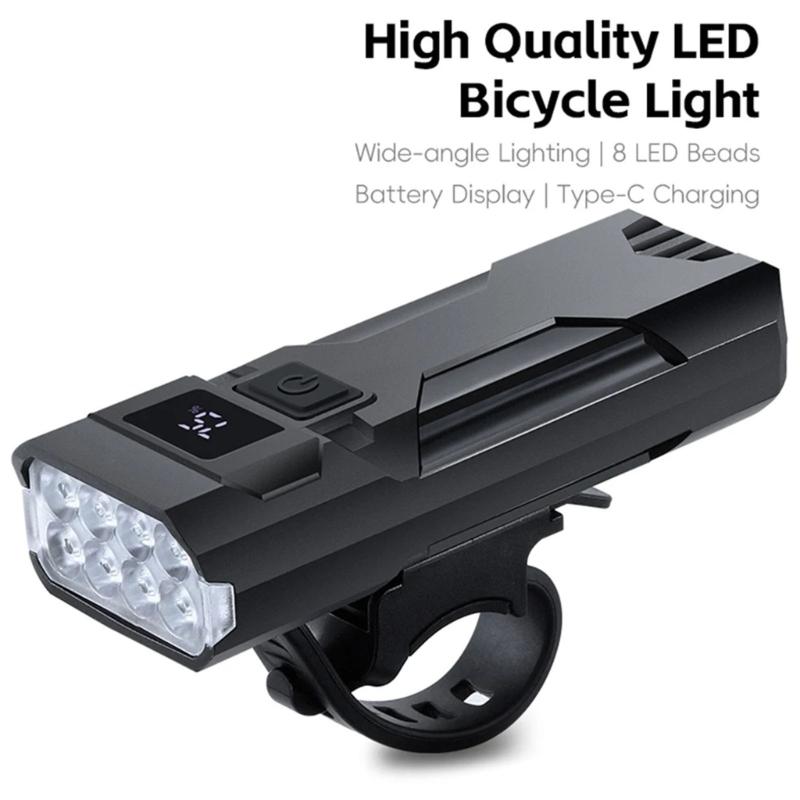 Waterproofs Bike Headlight 4 Light Modes Bright Front Bicycles Light Night Cycling Bike Light for Mountain Cycling