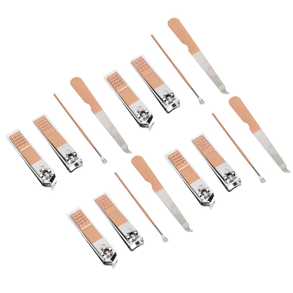 4 Set Nail Clippers Beauty Tools Stainless Steel Ear Spoons Nail Files Grooming Manicure Set with Pi