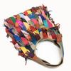 Women's European & American Genuine Leather Tassel Patchwork Tote Crossbody Bag - Colorful, Fashionable & Versatile