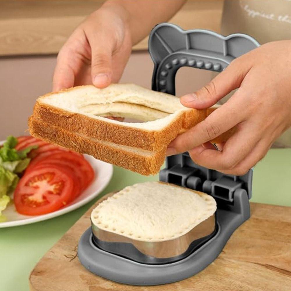 Flip Design Sandwich Press Mould Bear Shape Sandwich Sealer Cookie Cutters Toast Cutter  Pastry