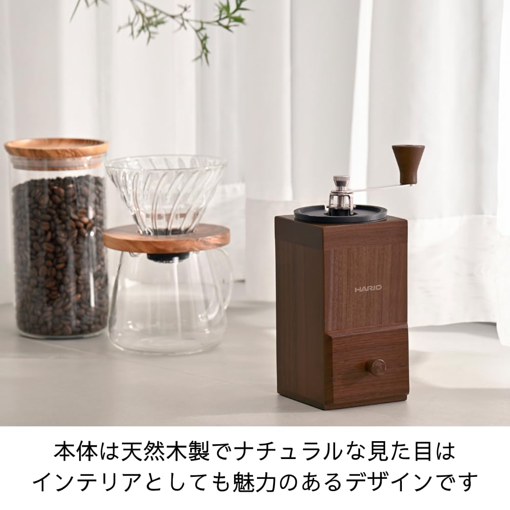 Hario Hand Grinding Coffee Mill Cube Ceramic Mill Hand Drip Wood CMCB-4