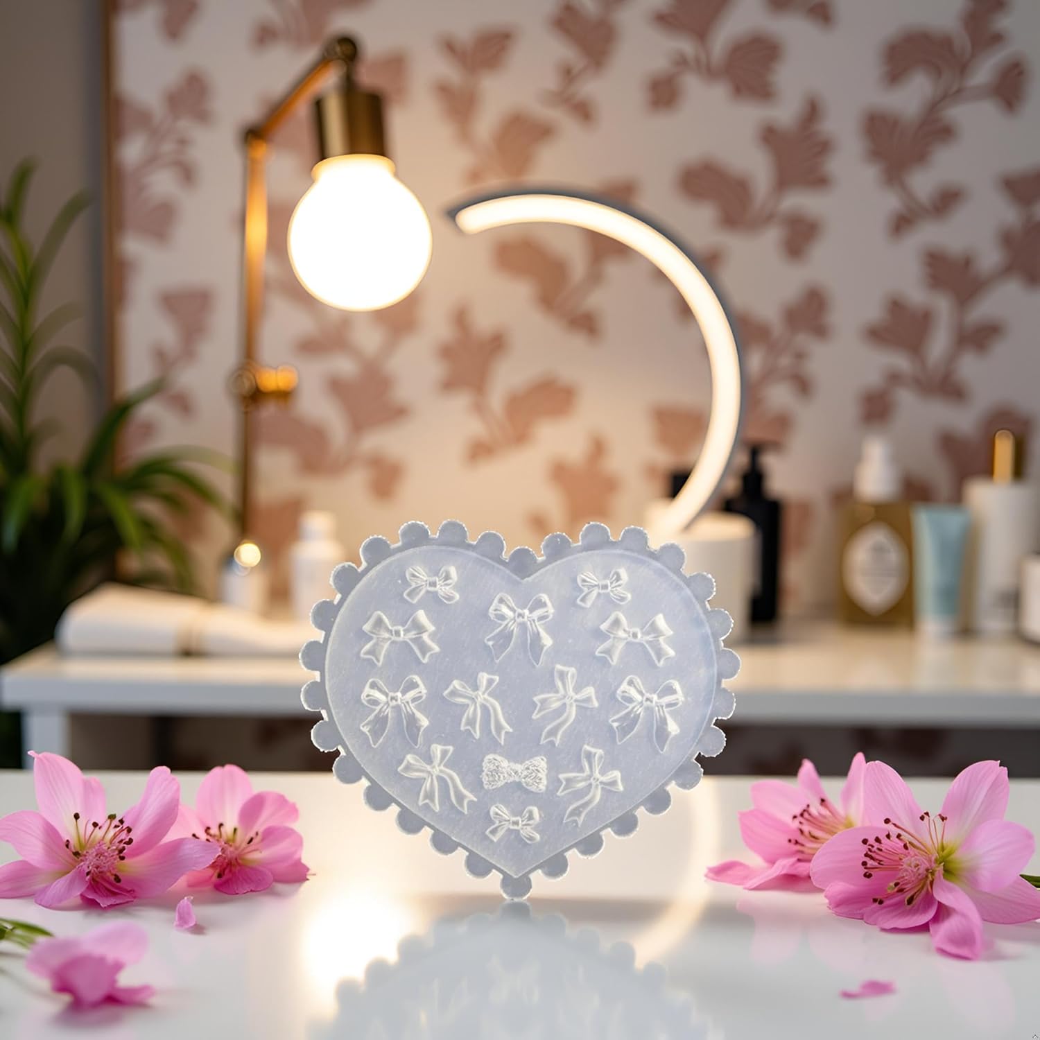 1Pc DIY 3D Bowknot Silicone Nail Art Decortive Design Mold Nail Art Making Tools Mould Can Be Used Repeatedly,Nail Tips,Beauty Personal Care False