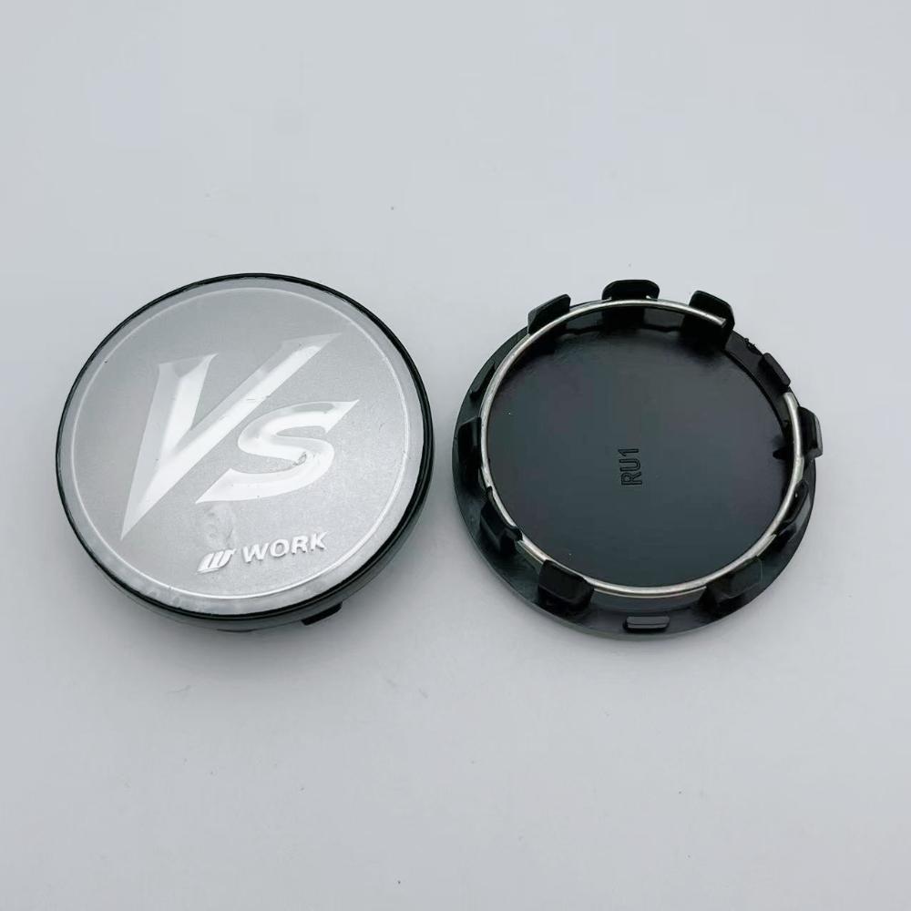 4pcs 59mm Car Wheel Center Caps With VS W Work Logo Emblem Wheel Hubcaps Auto Rim Center Cover Replace Car Styling Accessories