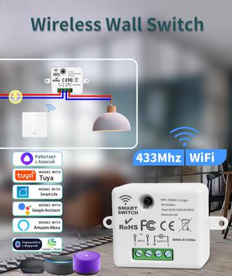 Tuya WiFi Smart Switch 86 Wall Panel Smart Home Timer Voice Control For Lighting RF 433Mhz Wireless Switch Google Home Alexa