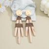 Handmade Chicken Claw Shape Geometric Earrings - Light Luxury Design
