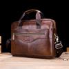 Men Leather Messenger Bag Satchel Bag Crossbody Shoulder Bag for Office School College Business
