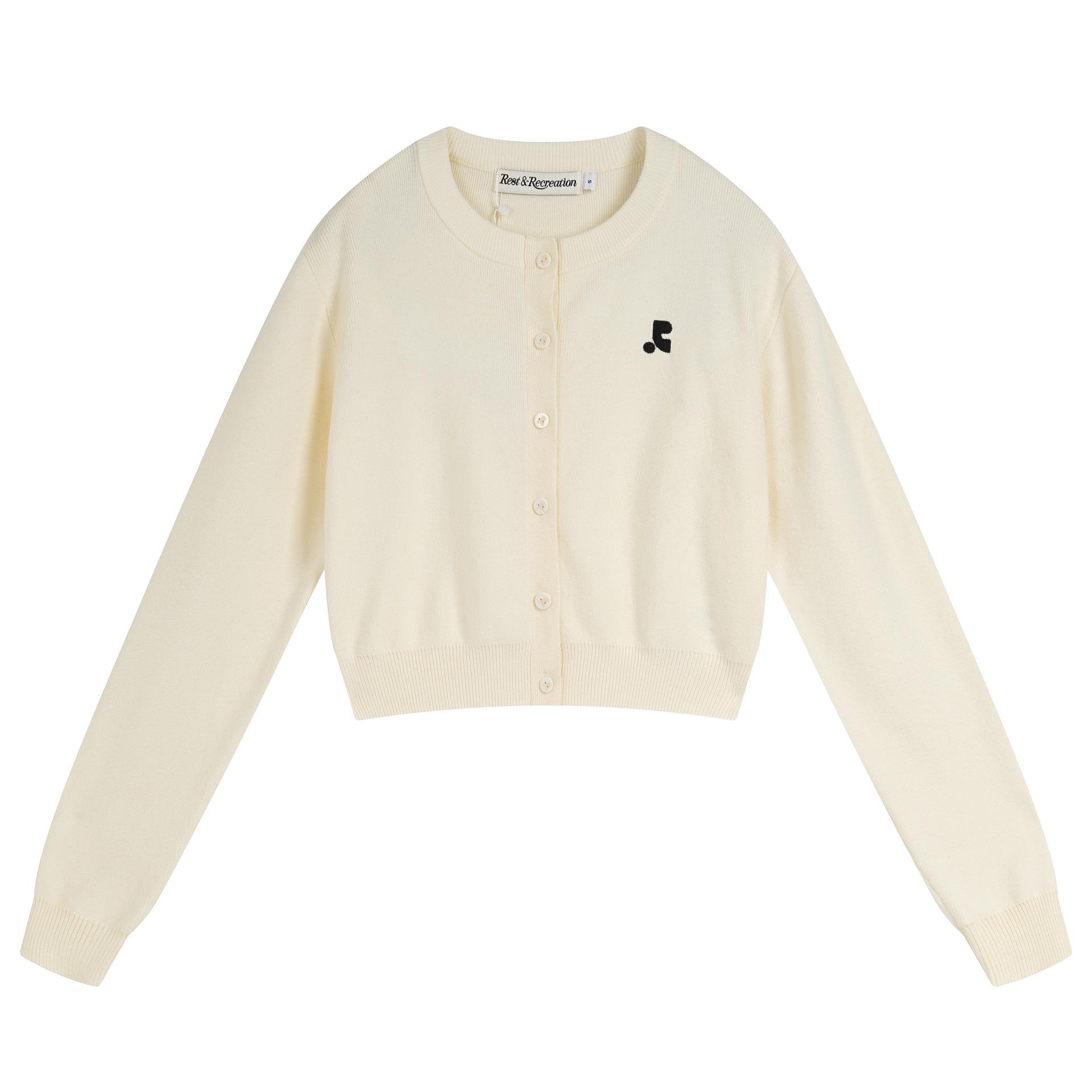 

Вязаный кардиган в стиле Чжао Лусы: Короткий, Приталенный, Вышитый Стиль RR One Size