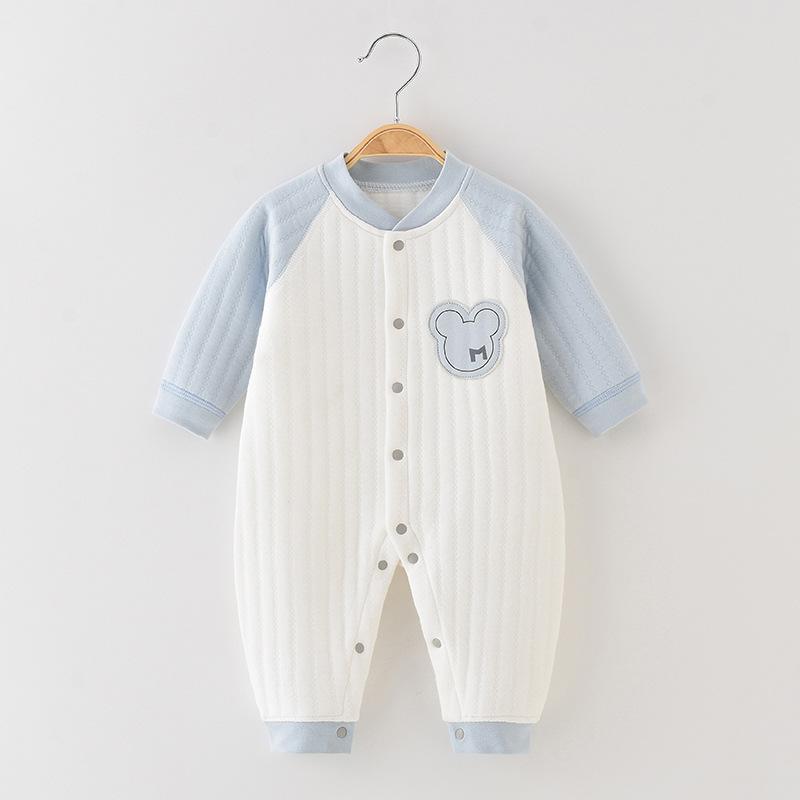 

Модный комбинезон Kiddiezoom для новорожденных с V-образным вырезом из теплой, приятной для кожи, облегающей ткани премиум-класса для мальчиков и девочек. 73cm