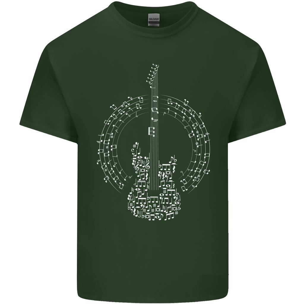 Gitarrennoten Elektrischer Gitarrist Spieler Rock Unisex Leichtes Baumwoll-T-Shirt