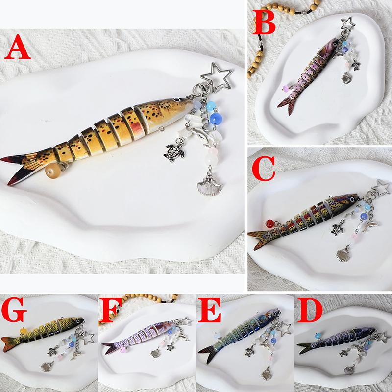 Handmade Fish Keychains, Lovely Jewelry,Souvenir Key Chain For Fishing Enthusiasts