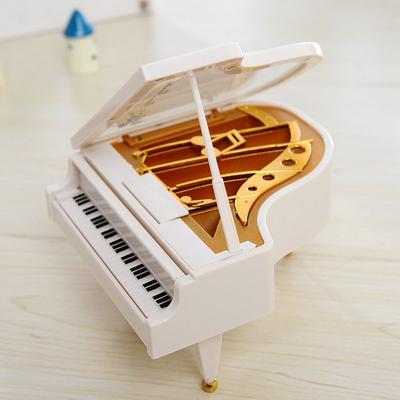 With Light Piano Music Box European Style Exquisite Classic Piano Model Romantic ABS Children Music Box Toys Valentine's Day