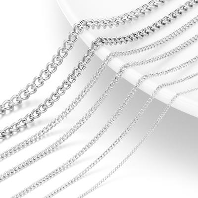 5Yards Stainless Steel Chains 1/1.5/2/2.5/3/3.5/4.5mm Bulk Link Chains For DIY Jewelry Making Necklace Bracelets Accessories