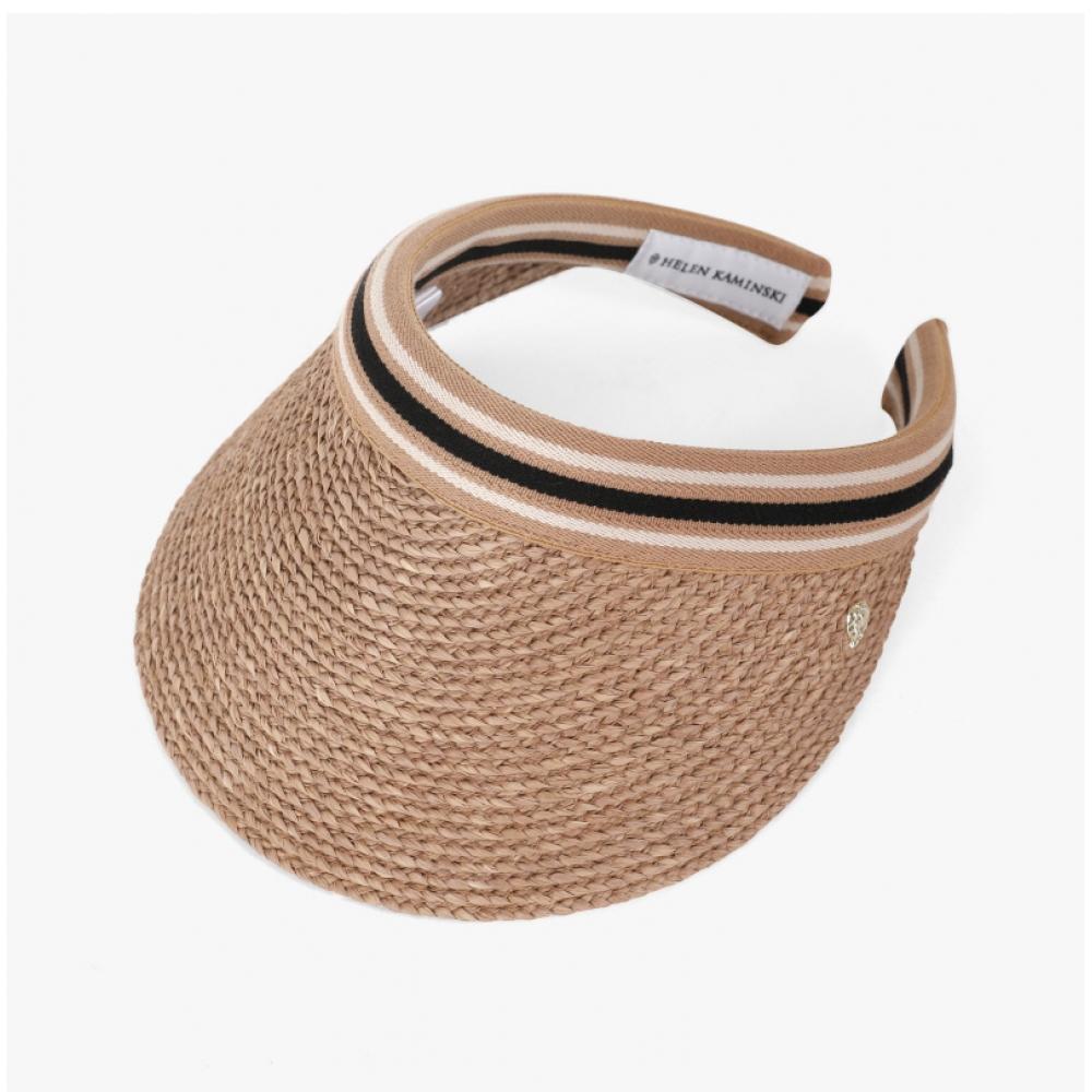 Helen Kaminski Bianka Black Stripe Sun Cap Hat50265