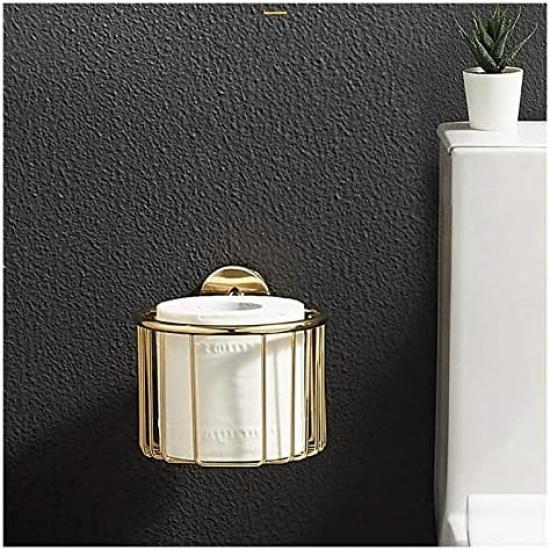 Toilet Paper Holder Toilet Paper Holders Wall Mount Tissue Dispenser Hollow All Copper Paper Towel Rack Multifold Paper Towel Dispenser (Color : B,