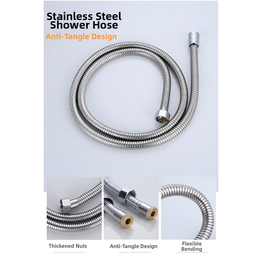 Bathroom Shower Faucet Mixer Set Designed with Brass Valve and Stainless Steel Hose for Reliable Hot and Cold Water Regulation